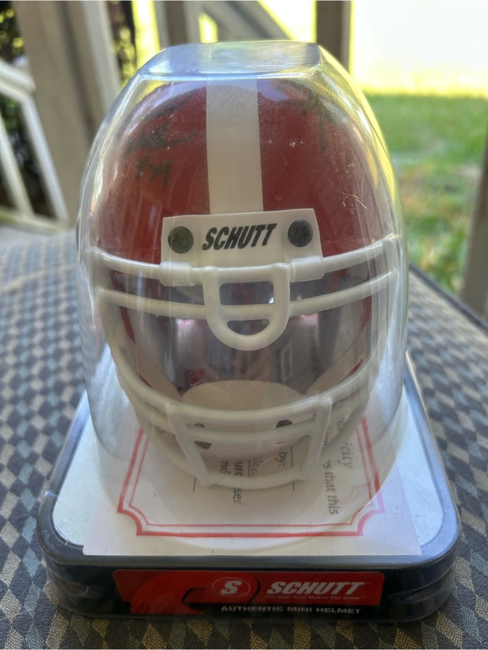 Schutt Mini Football Helmet signed Hershell Walker #34